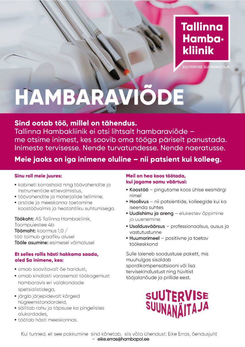 Hambaraviode - tookuulutus 07_2026